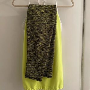 Fabletics  workout lime green top and matching capri pants. Worn maybe 3 times